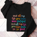 Cozy Christian Letter Print Sweatshirt - Crew Neck, Casual Pullover For Women | Perfect For Fall & Winter