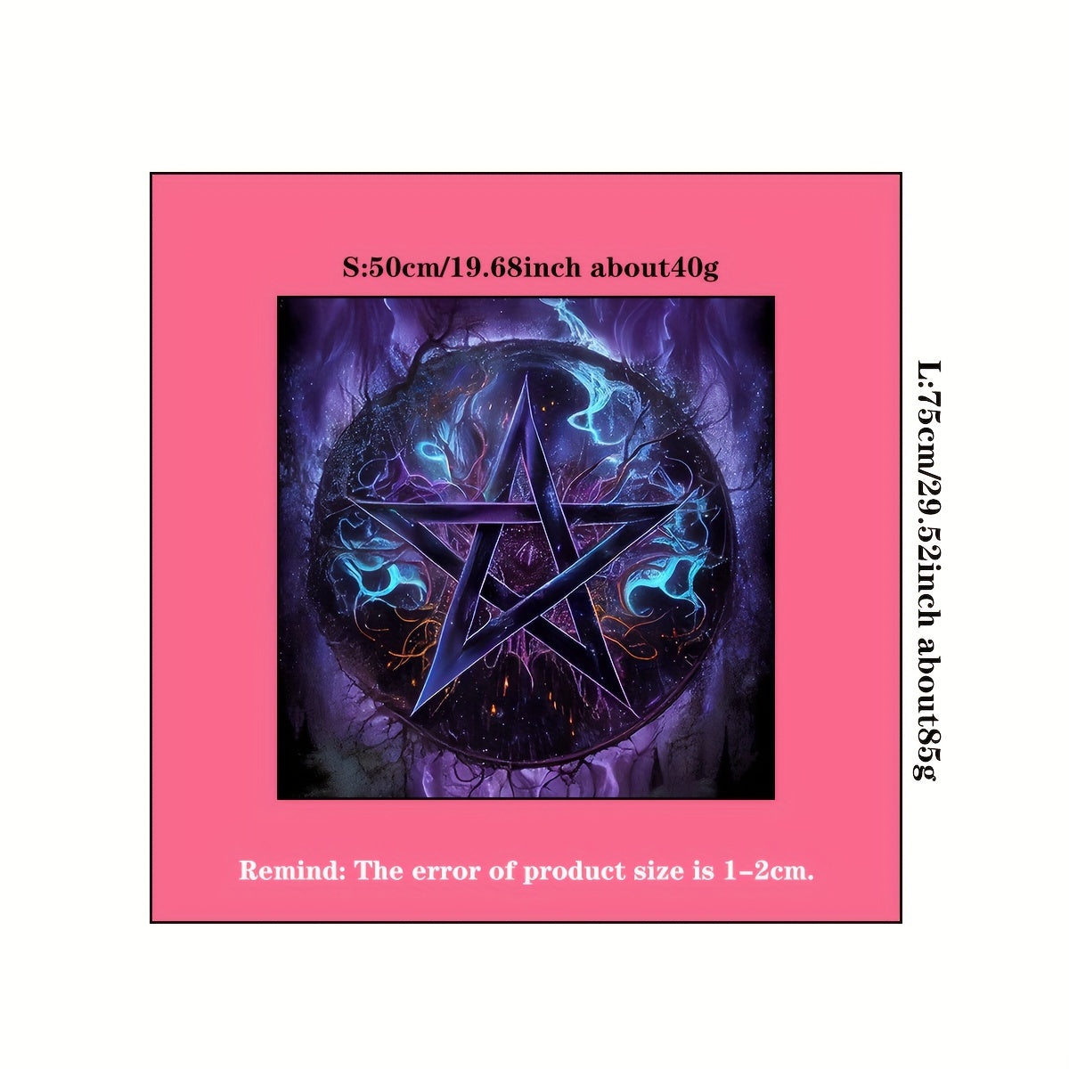 1pc Star Pattern Tarot Tablecloth, Polyester Fabric, 19.68"x19.68" / 29.52"x29.52" - Versatile, Holiday-Ready for Christmas, Halloween, Easter, Hanukkah, Thanksgiving, Perfect for Anniversary, Bachelor Party, Graduation, Bar/
