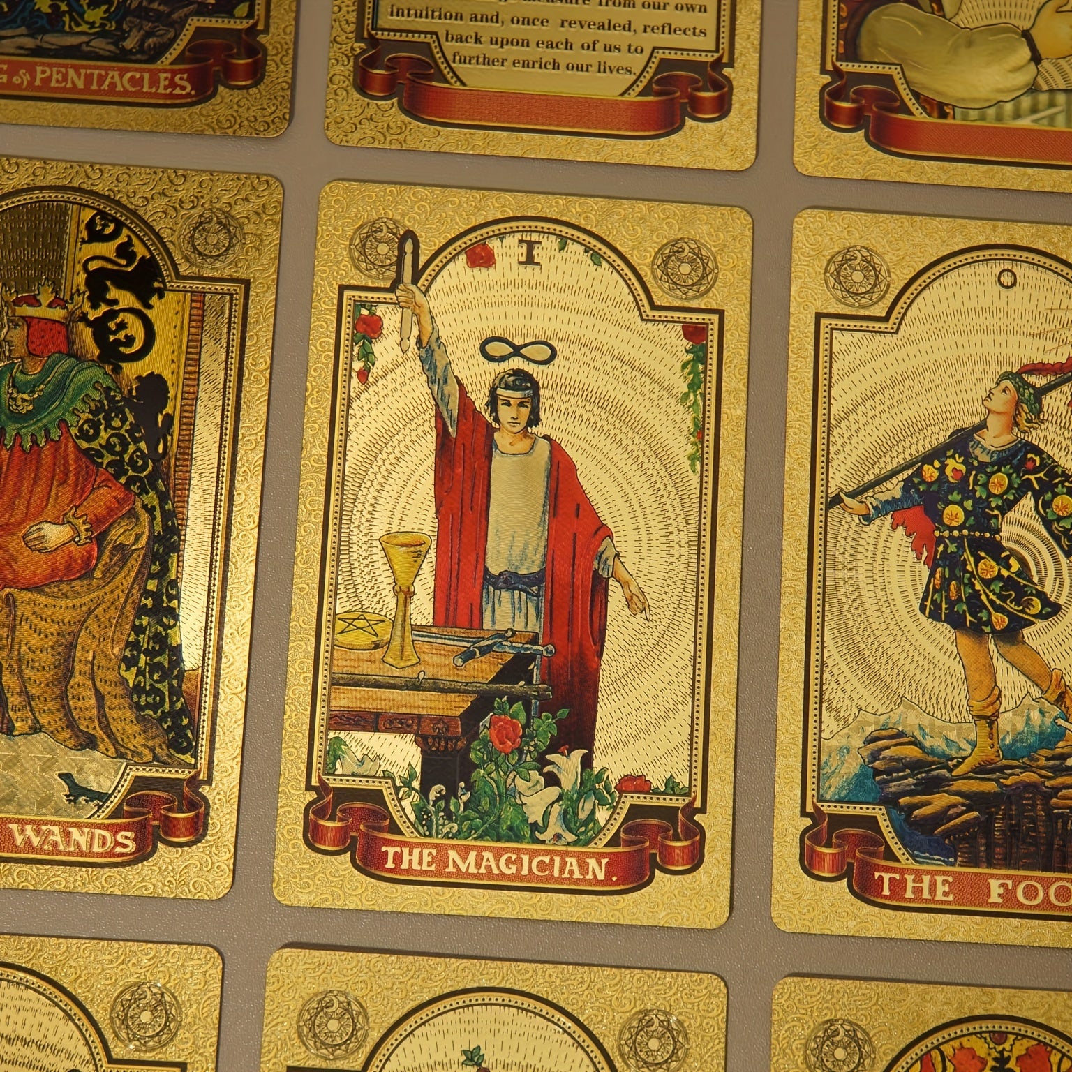Gold Foil Tarot, 78 Tarot Card, Gift Choice, 1 Deck Of Tarot With Instruction Book.