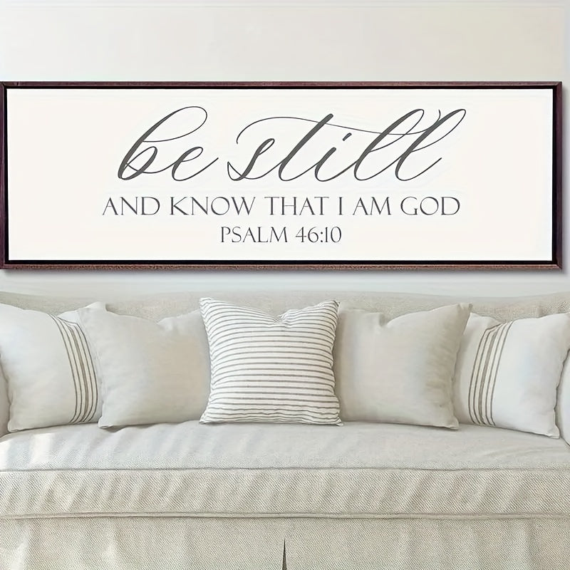 1pc Be Still and Know That I Am God - Inspirational Scripture Wall Art for Christian Decor, For Living Room Wall Decor, Bedroom Wall Decor, Canvas Poster Wall Art Decor, No Frame