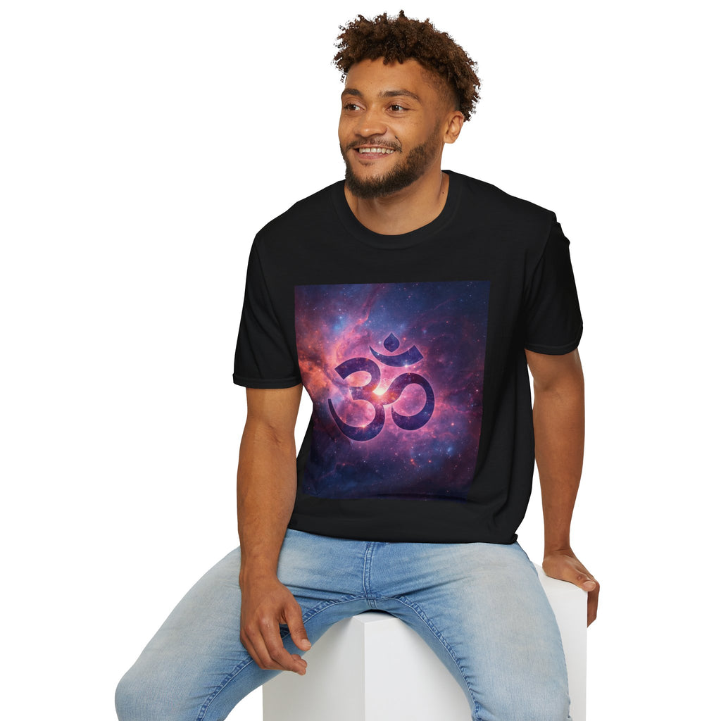 OM Symbol Galaxy T-Shirt — Cosmic Yoga Spiritual Tee
