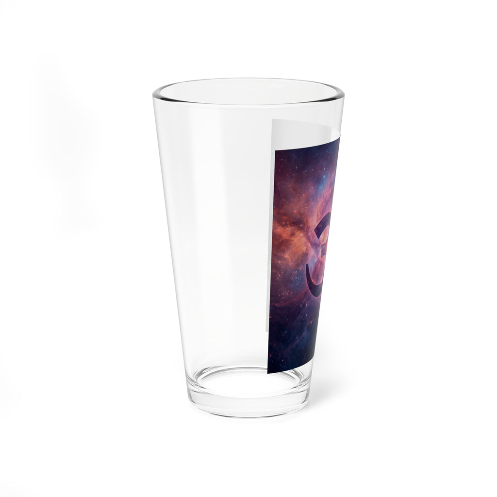 Om Symbol Galaxy Glass — 16oz Cosmic Meditation Drinking Glass