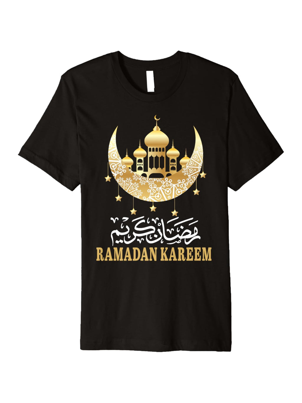 Ramadan Kareem Islamic Muslim Fasting Happy Ramadan adults adults Premium A Festive/ Everyday Gift For Family and Friends - Short-Sleeved Shirt, Daily Wear, 100% cotton, Black, S-XXXL