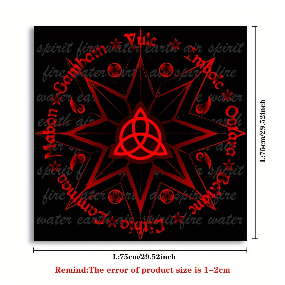 1pc Star Pattern Tarot Tablecloth, Polyester Fabric, 19.68"x19.68" / 29.52"x29.52" - Versatile, Holiday-Ready for Christmas, Halloween, Easter, Hanukkah, Thanksgiving, Perfect for Anniversary, Bachelor Party, Graduation, Bar/
