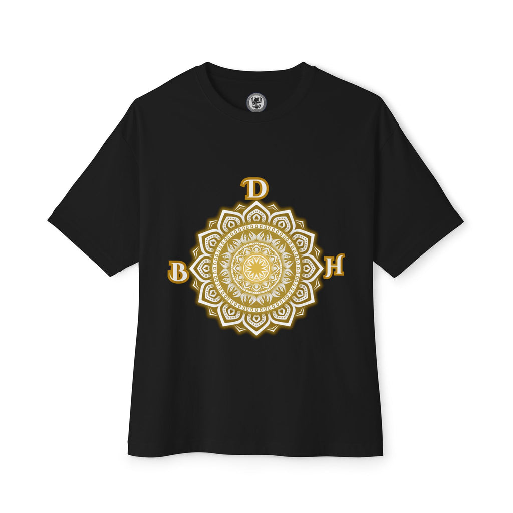 Duds By Hochmah Gold Mandala Unisex Oversized Boxy Tee
