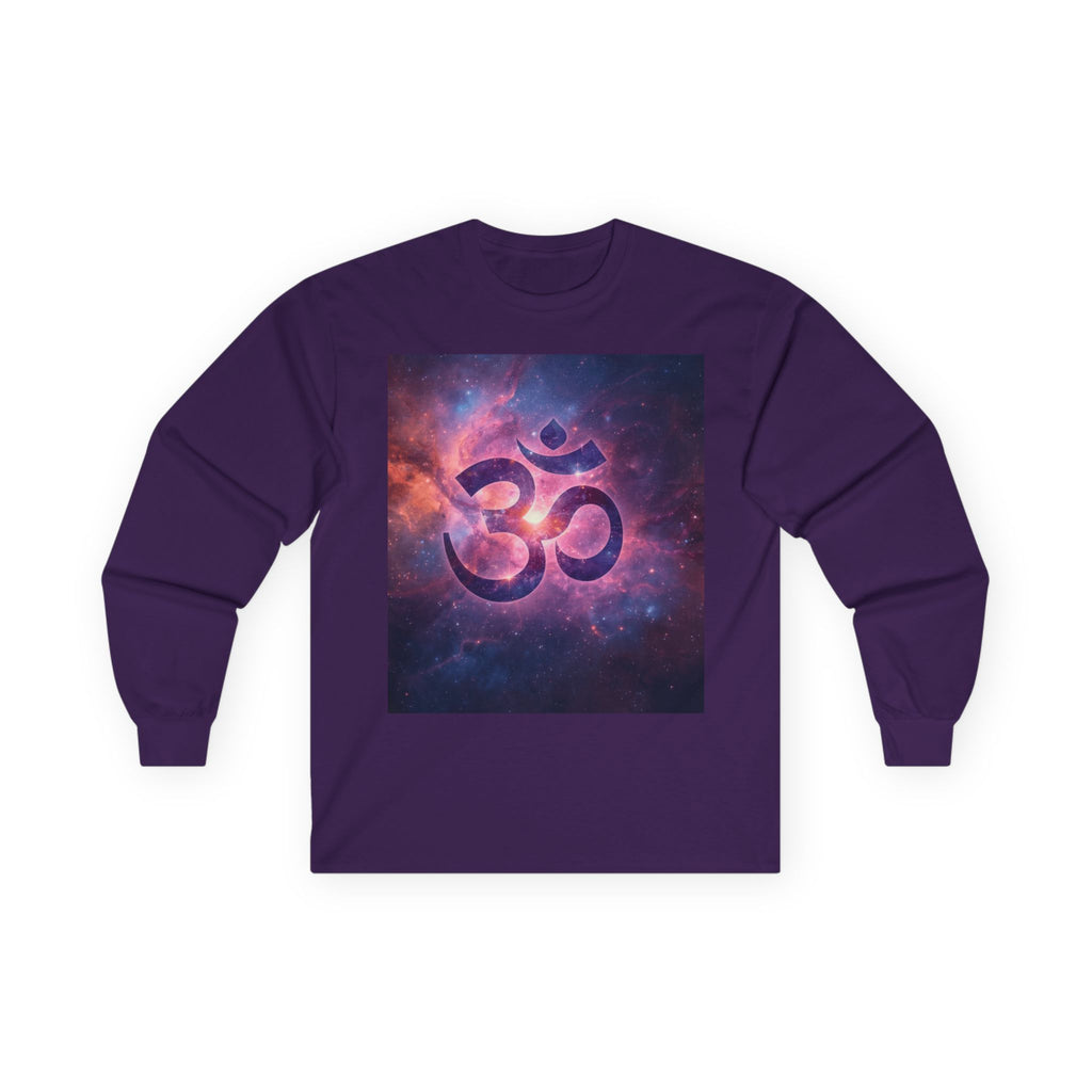 OM Galaxy Long Sleeve Tee — Spiritual Yoga Symbol Shirt