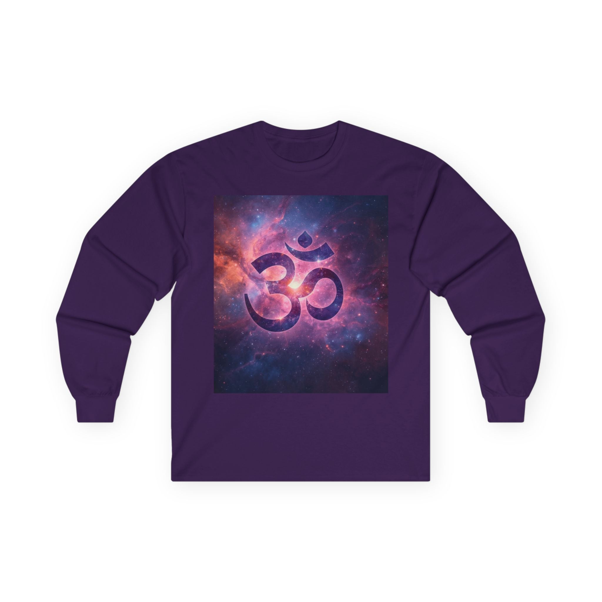 OM Galaxy Long Sleeve Tee — Spiritual Yoga Symbol Shirt