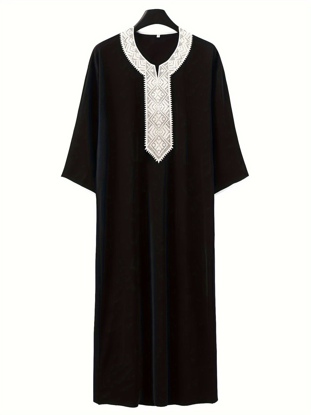 New Style Muslim Robe, Loose Casual V-Neck Mid-Sleeve Jumpsuit for Arab Culture.