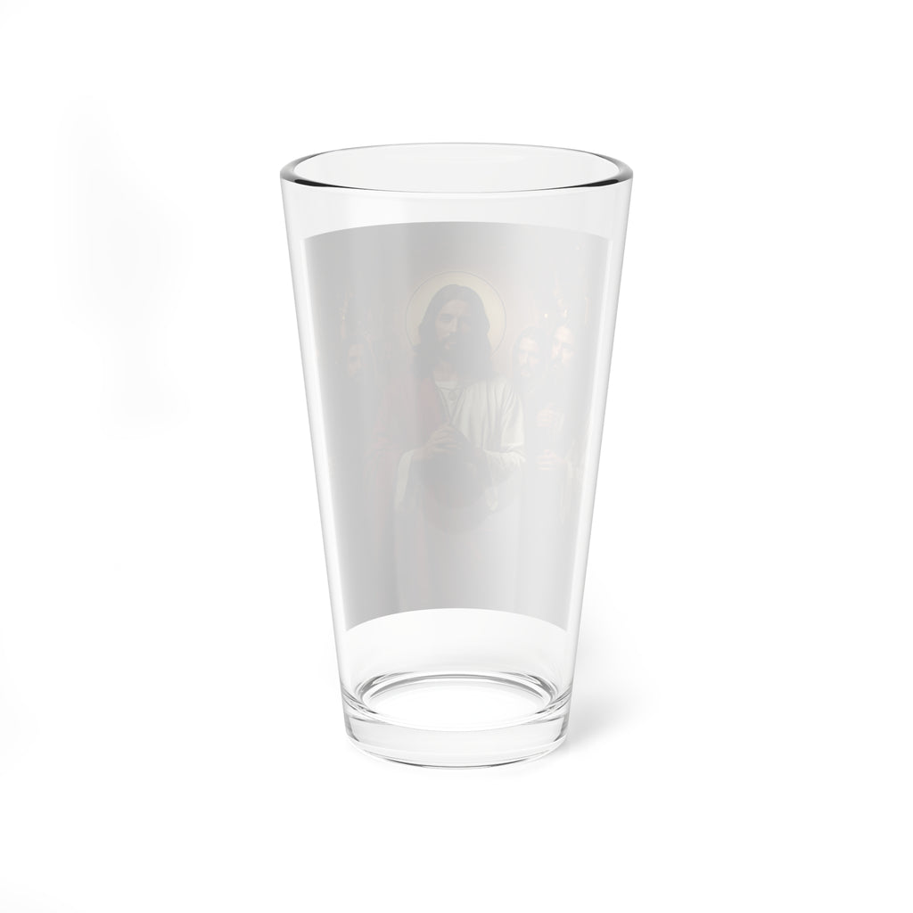 Jesus Portrait 16oz Glass — Religious Glass for Christian Gifts & Easter