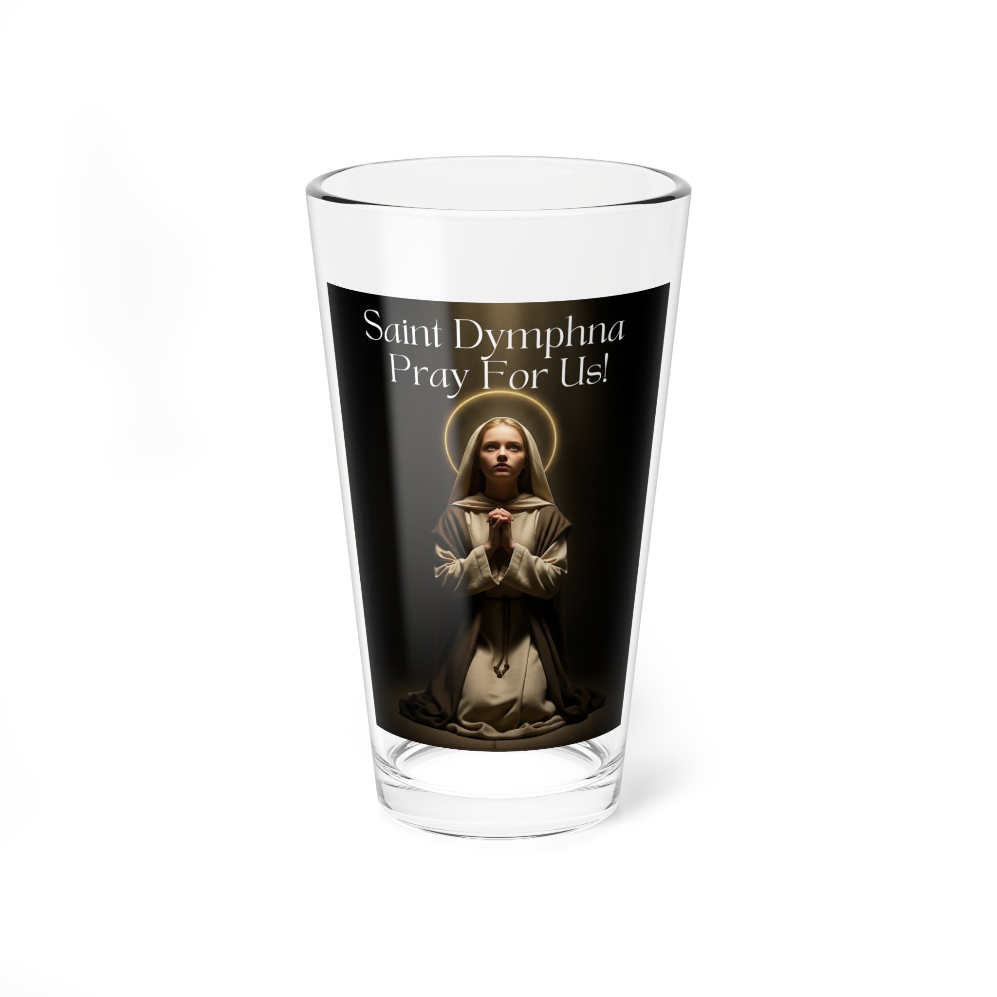 Saint Dymphna  Glass – 16oz Religious Glass