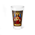 Jesus Sacred Heart Pint Glass - 16oz Religious Stained Glass Design