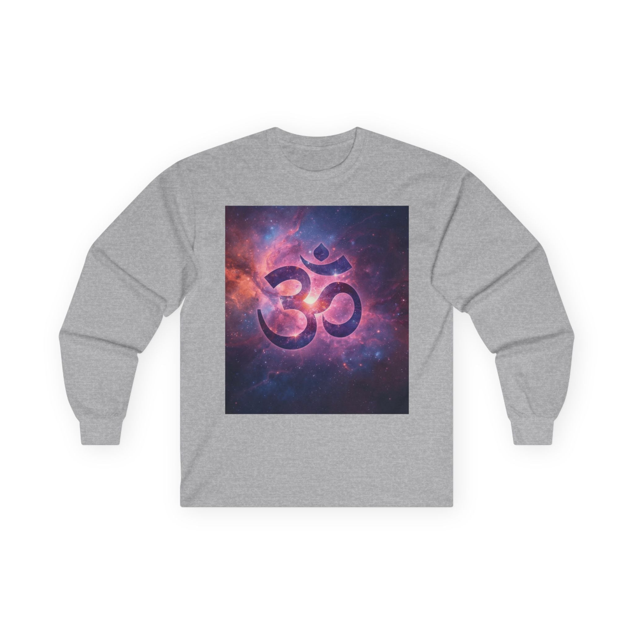 OM Galaxy Long Sleeve Tee — Spiritual Yoga Symbol Shirt