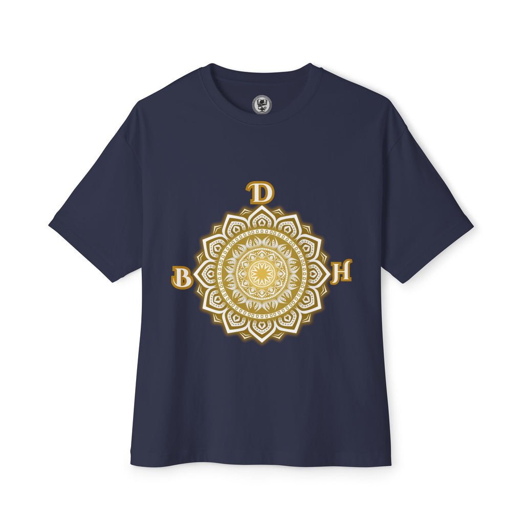 Duds By Hochmah Gold Mandala Unisex Oversized Boxy Tee
