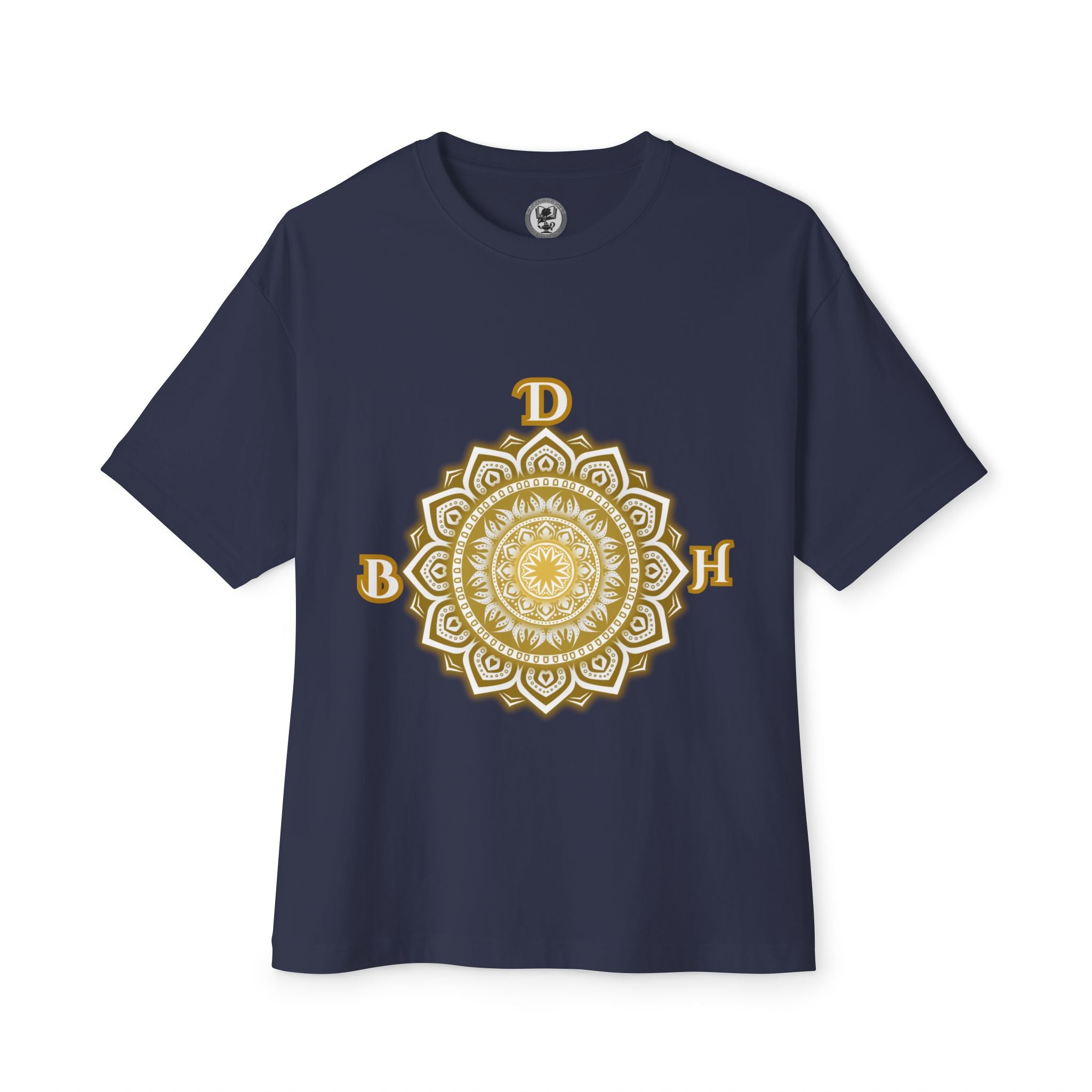 Duds By Hochmah Gold Mandala Unisex Oversized Boxy Tee