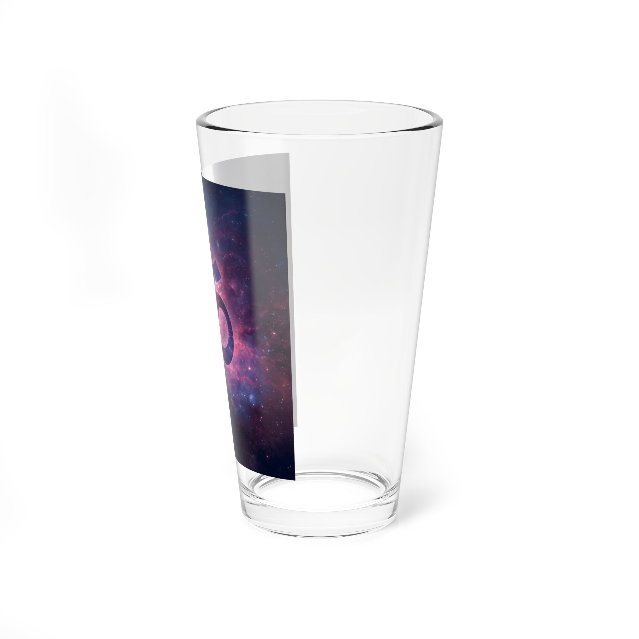 Om Symbol Galaxy Glass — 16oz Cosmic Meditation Drinking Glass