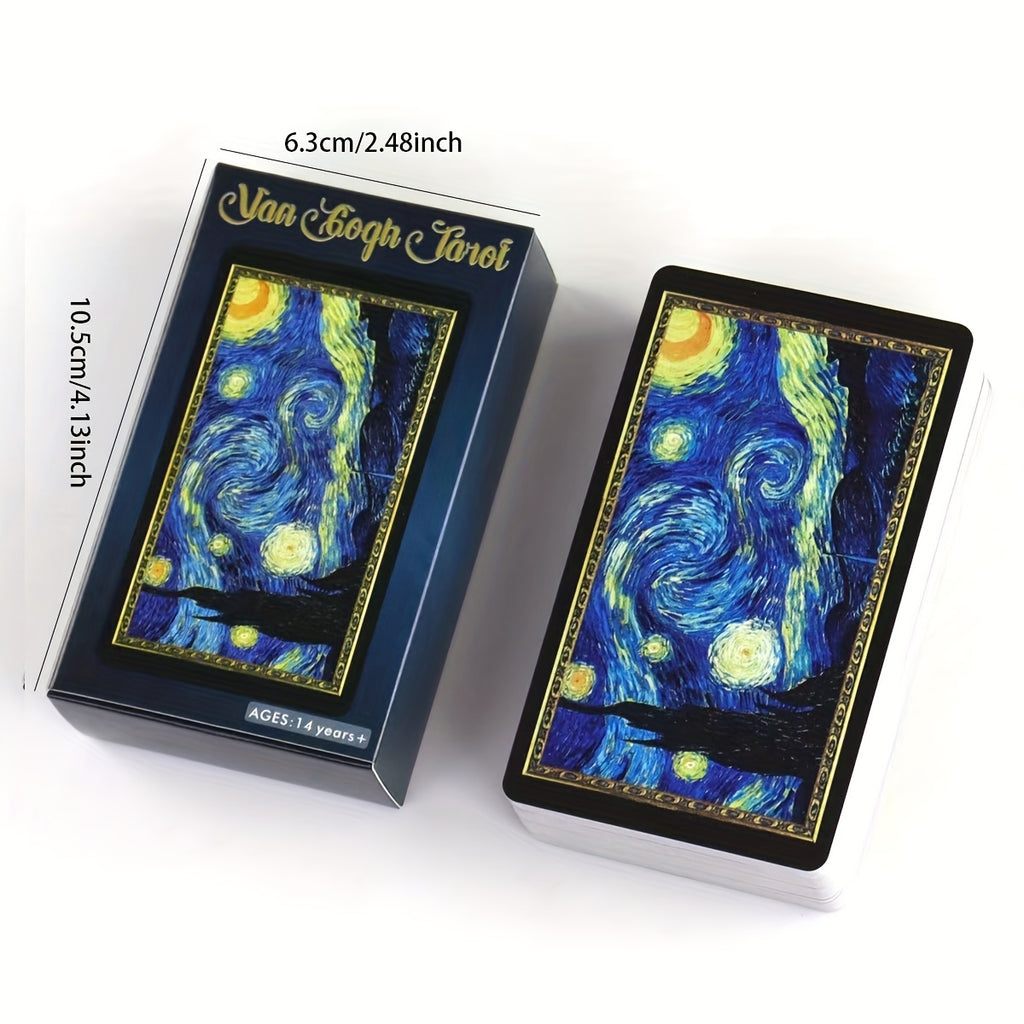 Van Gogh Tarot Cards - 78-Card Deck, Art-Inspired Tarot Game, Premium Paper Material, Classic Divination Tool for Adults and Teens 14+
