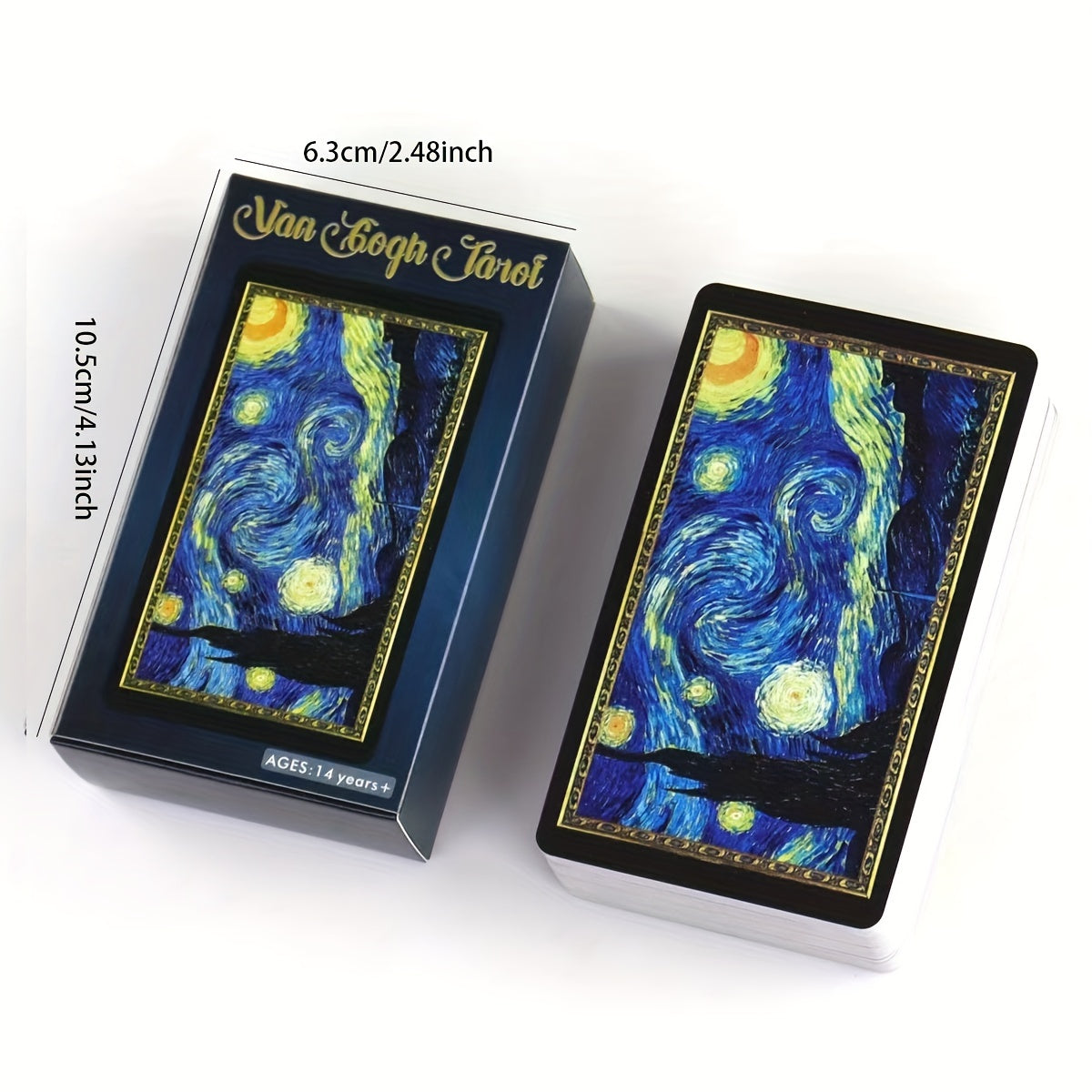 Van Gogh Tarot Cards - 78-Card Deck, Art-Inspired Tarot Game, Premium Paper Material, Classic Divination Tool for Adults and Teens 14+