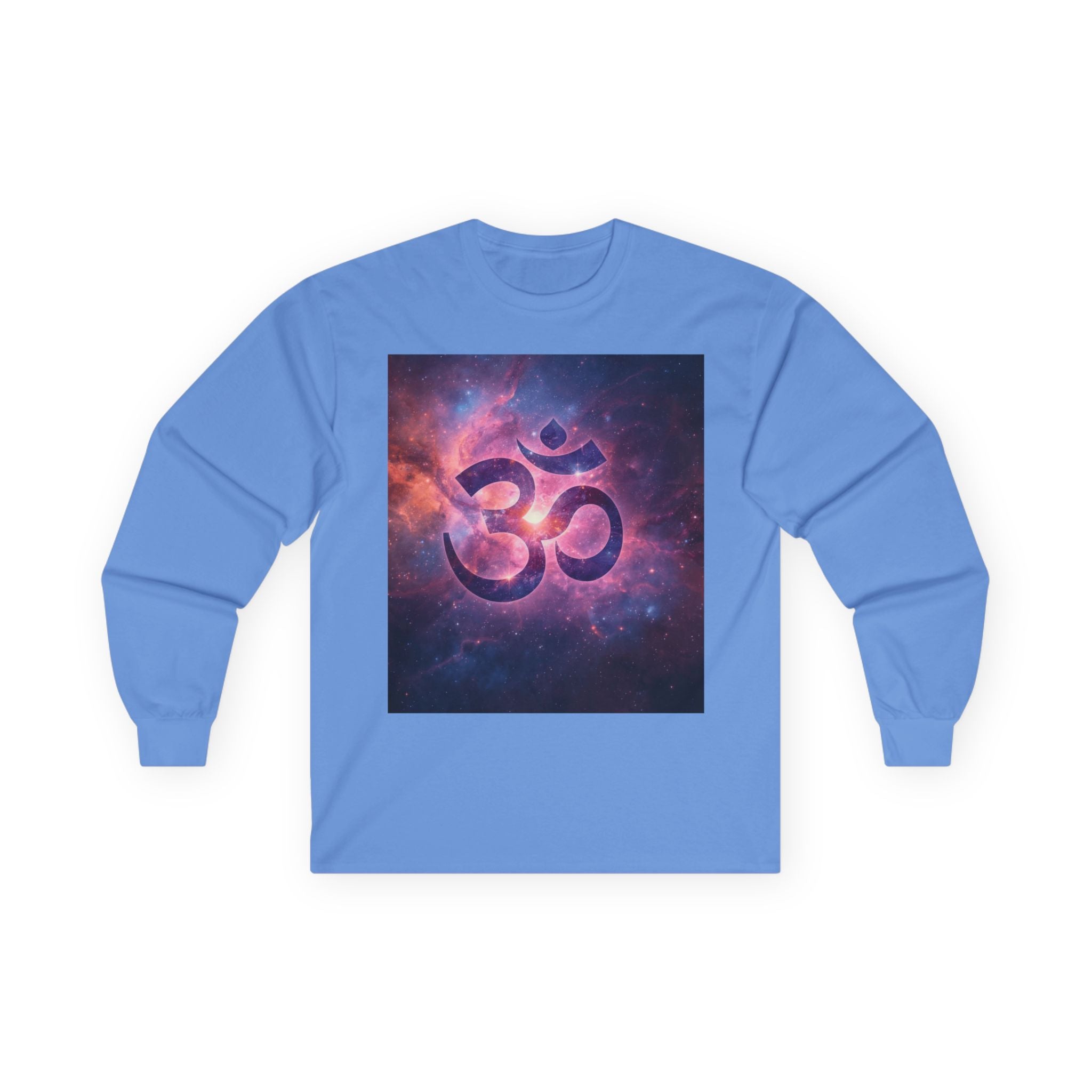 OM Galaxy Long Sleeve Tee — Spiritual Yoga Symbol Shirt
