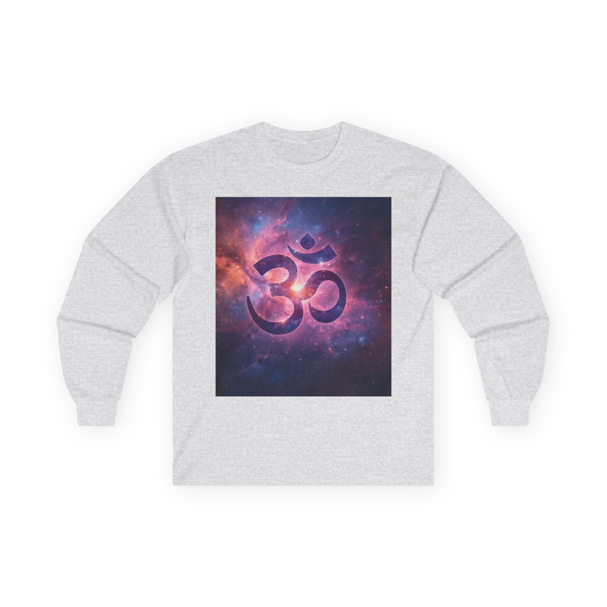 OM Galaxy Long Sleeve Tee — Spiritual Yoga Symbol Shirt