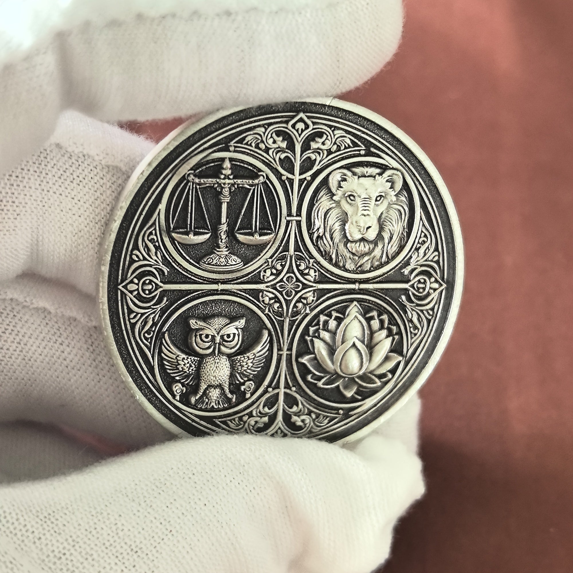 The Four Cardinal Virtues Stoic Coin: Emblem of Christian Ethical Principles - Inspirational Daily Reminder for Stoicism Enthusiasts and Thoughtful Gifts