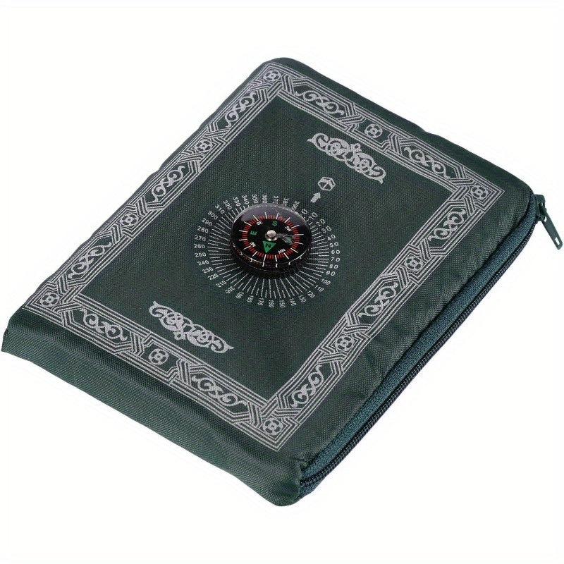 2pcs, Portable Travel Prayer Mat With Compass, Waterproof Polyester Prayer Mat, Muslim Travel Prayer Mat, For Ramadan Gifts (23.62inch×39.37inch)