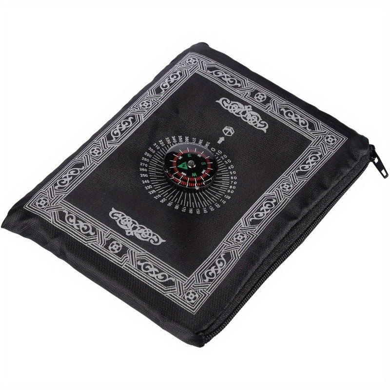 2pcs, Portable Travel Prayer Mat With Compass, Waterproof Polyester Prayer Mat, Muslim Travel Prayer Mat, For Ramadan Gifts (23.62inch×39.37inch)