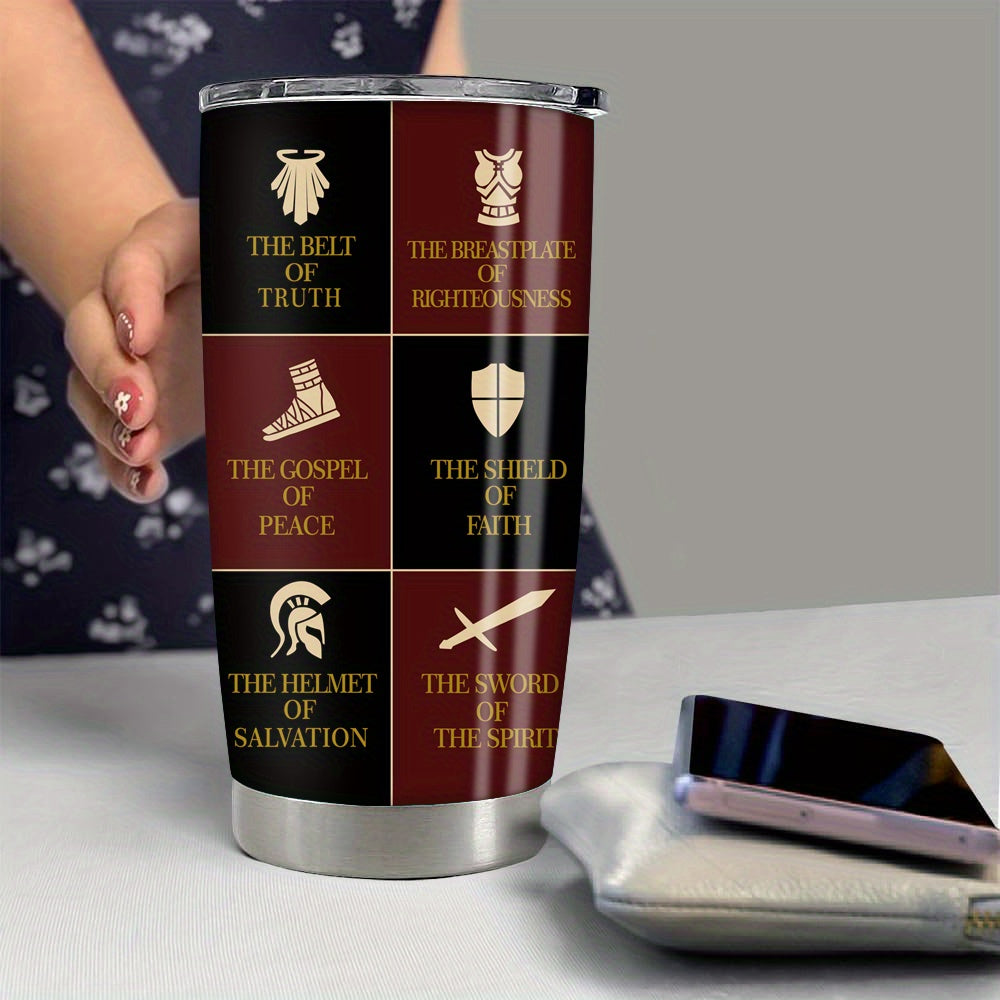 1pc of Christian Gifts Suitable for Both Men And Women - Ideas for Religious Presents - Gifts for Father'S Day, Christmas, And Birthdays for Men - -Themed Gifts - Christian Coffee Mug - 20Oz Stainless Steel Tumbler Featuring