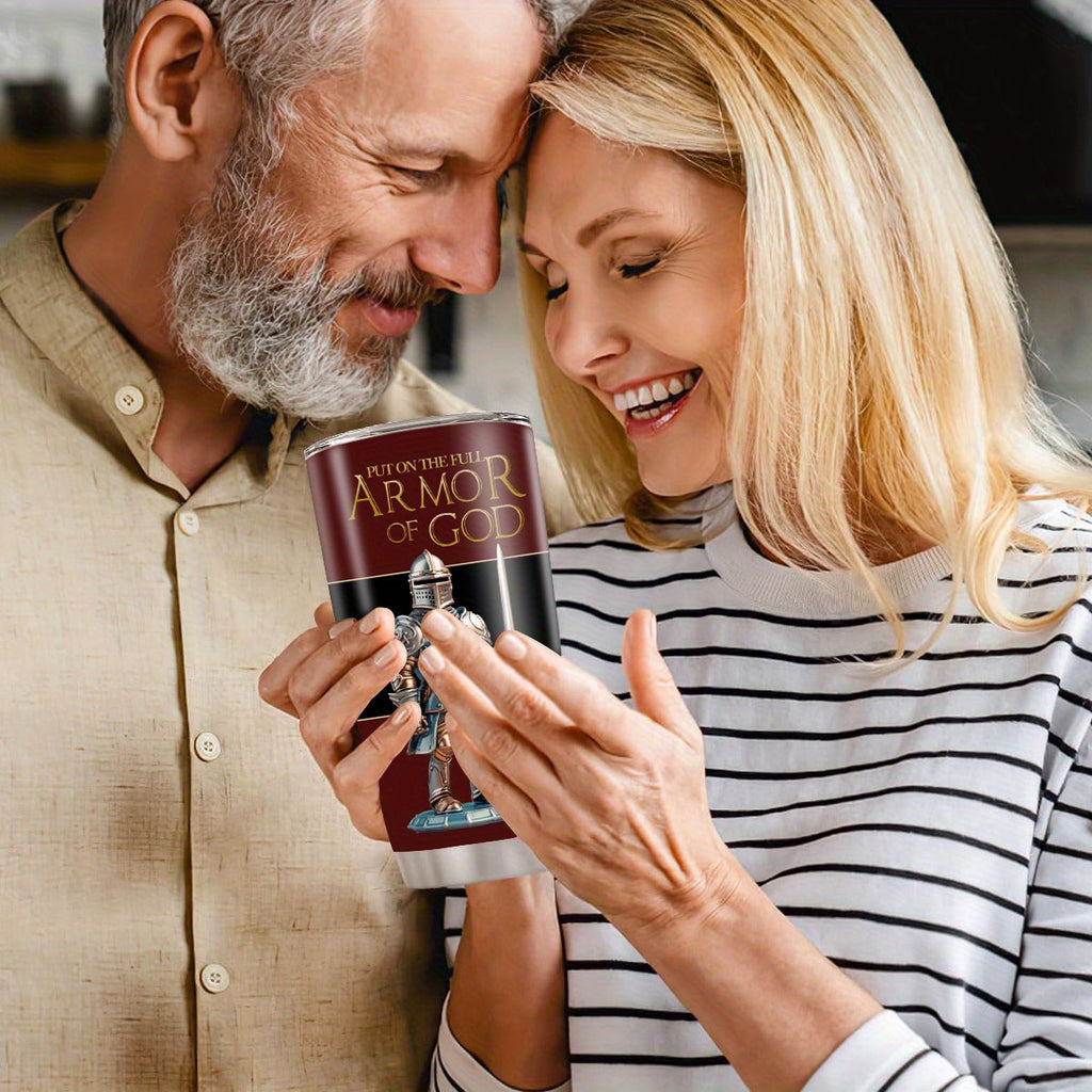 1pc of Christian Gifts Suitable for Both Men And Women - Ideas for Religious Presents - Gifts for Father'S Day, Christmas, And Birthdays for Men - -Themed Gifts - Christian Coffee Mug - 20Oz Stainless Steel Tumbler Featuring