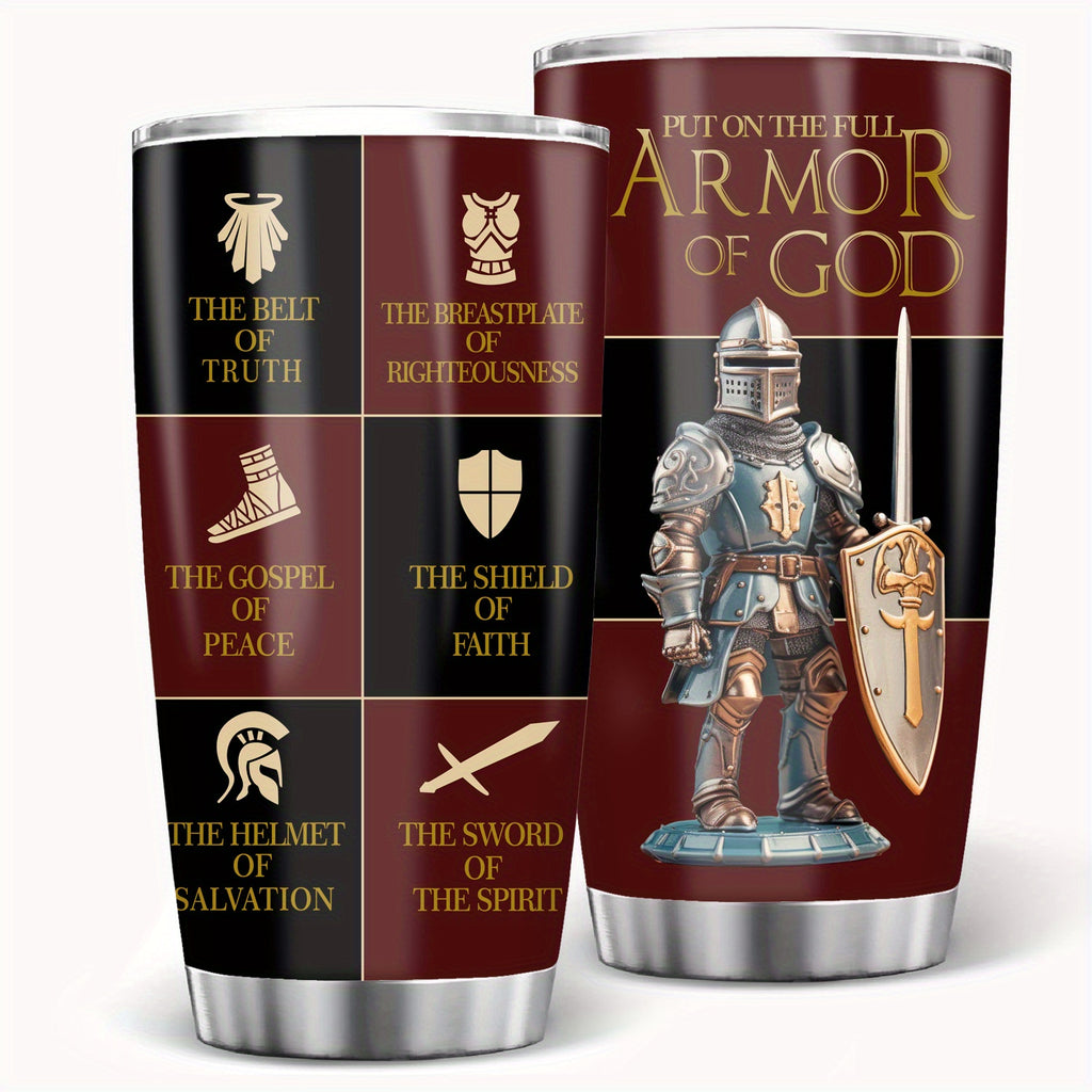 1pc of Christian Gifts Suitable for Both Men And Women - Ideas for Religious Presents - Gifts for Father'S Day, Christmas, And Birthdays for Men - -Themed Gifts - Christian Coffee Mug - 20Oz Stainless Steel Tumbler Featuring