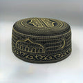Traditional Muslim Prayer Ethnic Hat, Islamic Kufi Summer Breathable Cotton Cap With Elegant Embroidery, For Daily Wear