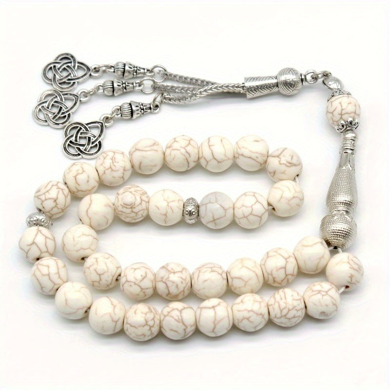 1pc, 33 Beads Turquoise Muslim Beads 10mm, Tasbih Bracelet, Ideal Birthday Gift
