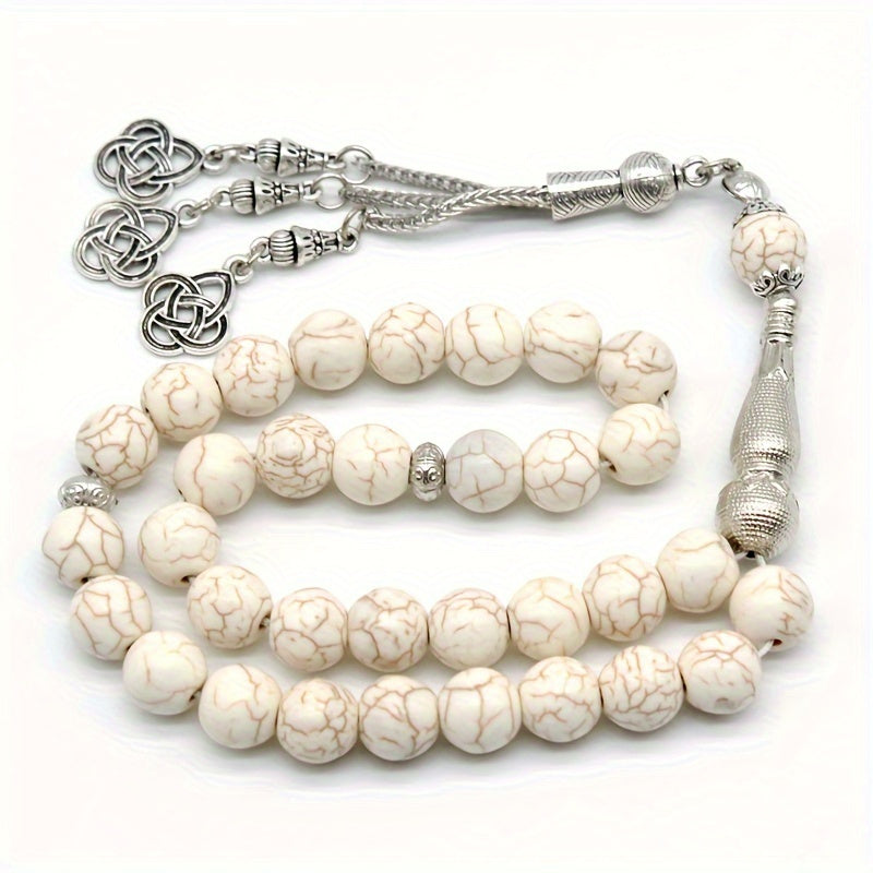 1pc, 33 Beads Turquoise Muslim Beads 10mm, Tasbih Bracelet, Ideal Birthday Gift