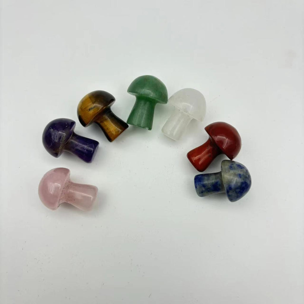 15pcs Set Mushroom and 7 s Full of Spiritual , White Pendant Gem Stones