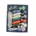 15pcs Set Mushroom and 7 s Full of Spiritual , White Pendant Gem Stones