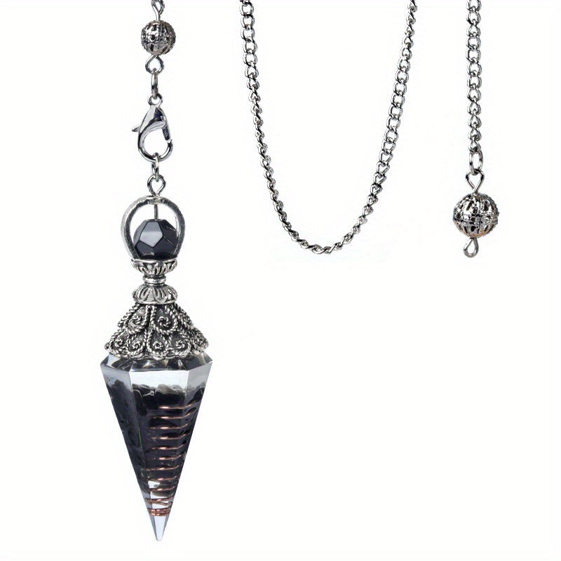 7 Chakra Crystal Pendulum - Natural Stone Divination & Dowsing Pendant, Antique Spiritual Accessory