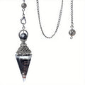 7 Chakra Crystal Pendulum - Natural Stone Divination & Dowsing Pendant, Antique Spiritual Accessory