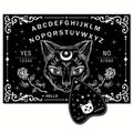 Black Cat Wooden Spirit Board Set With Planchette - Witchy Divination Game Kit For Spirit Hunts & Metaphysical Messages, Artistic Storage And Shipping