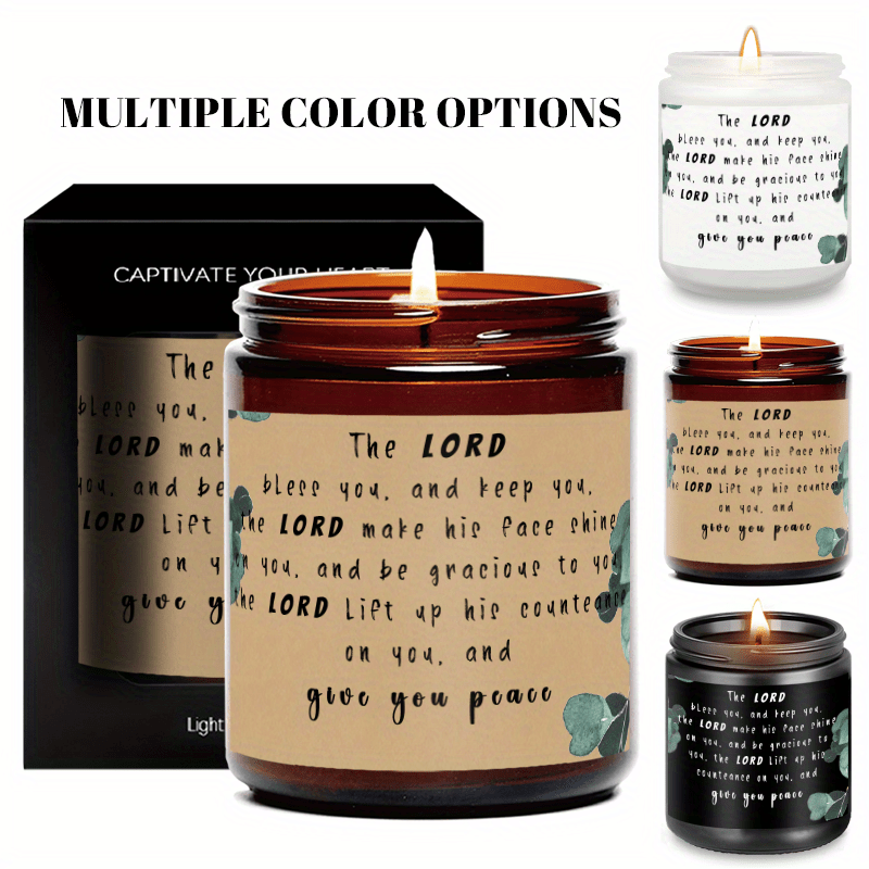 Devotional Prayer Lavender Candle Gifts for Men Women mom dad grandma and grandpa a teacher friend priests goddaughter graduation scripture Christian Birthday Spiritual Encouragement Catholic Jesus Believer Employee Appreciat