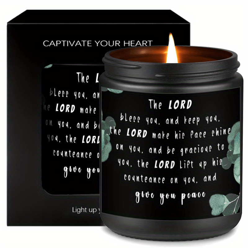 Devotional Prayer Lavender Candle Gifts for Men Women mom dad grandma and grandpa a teacher friend priests goddaughter graduation scripture Christian Birthday Spiritual Encouragement Catholic Jesus Believer Employee Appreciat
