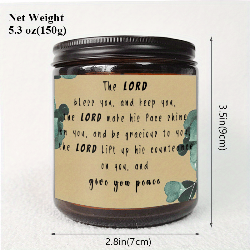 Devotional Prayer Lavender Candle Gifts for Men Women mom dad grandma and grandpa a teacher friend priests goddaughter graduation scripture Christian Birthday Spiritual Encouragement Catholic Jesus Believer Employee Appreciat