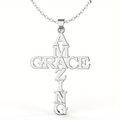Stainless Steel Cross Pendant Necklace, Christian Inspirational Jewelry Gifts Christmas, Halloween, Thanksgiving Gift