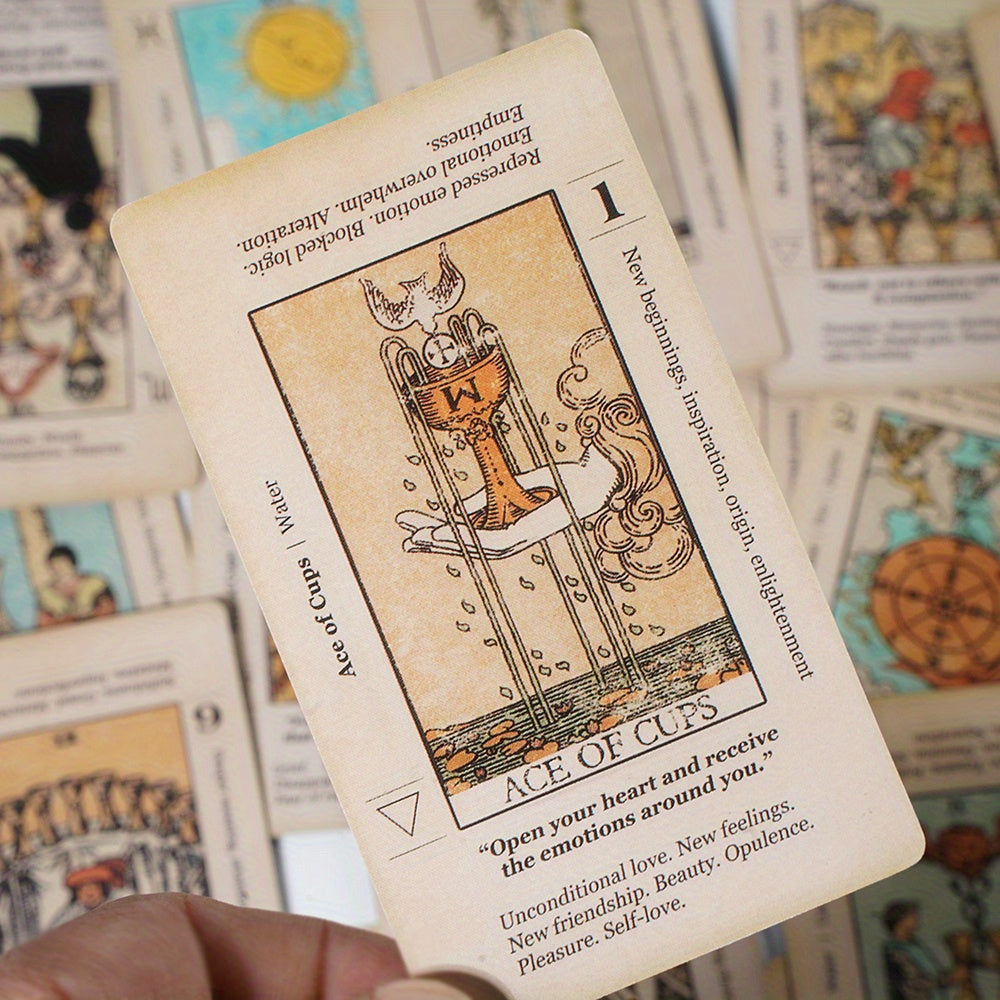 Meaning Tarot Beginner Tarot Deck, Suitable for Friends, Family Gatherings, 78 Fortune Telling Game Divination Game, Game Card Gift