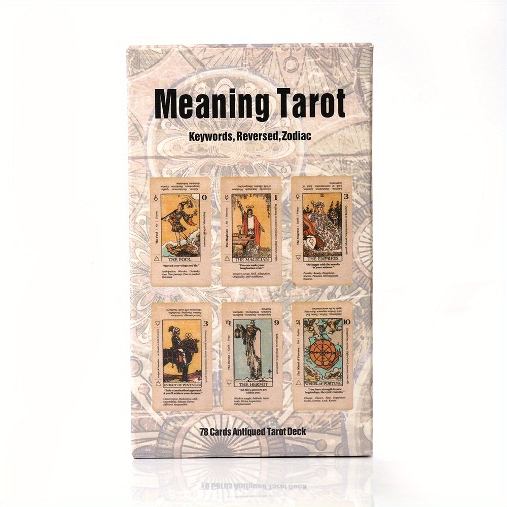Meaning Tarot Beginner Tarot Deck, Suitable for Friends, Family Gatherings, 78 Fortune Telling Game Divination Game, Game Card Gift
