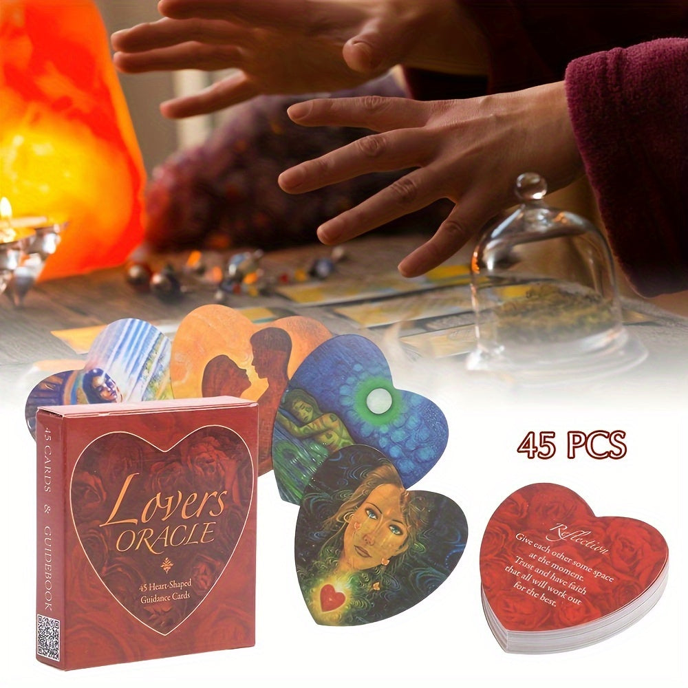 Tarot Deck, Lovers Oracle Tarot Cards, Tarot Cards For Beginners Tarot Deck Set, Black Tarot Cards With Guide Book, Tarot Cards Deck