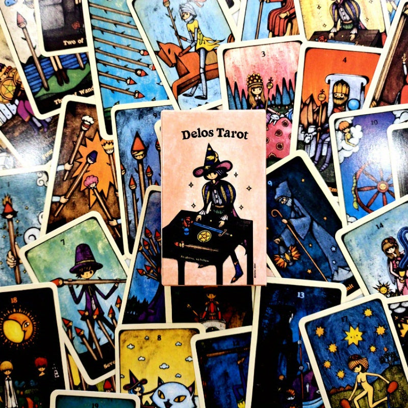 Tarot Deck, Lovers Oracle Tarot Cards, Tarot Cards For Beginners Tarot Deck Set, Black Tarot Cards With Guide Book, Tarot Cards Deck