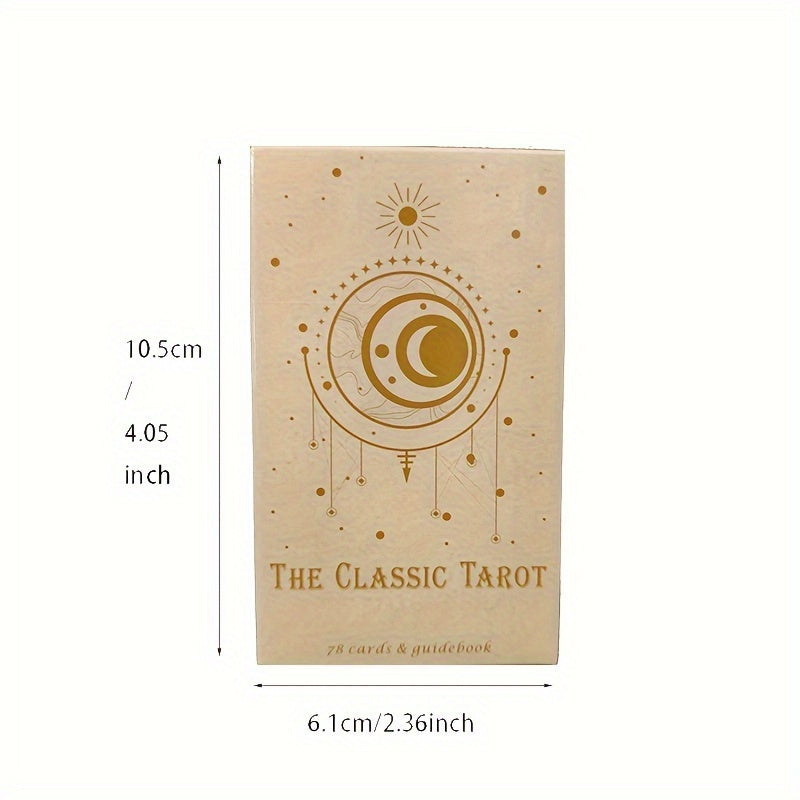 Classic Tarot Cards Deck with Guidebook - 78-Card Divination for Fortune Telling - Tarot Cards Set for Beginners and Enthusiasts - Ideal for Christmas, Halloween, Thanksgiving Gifts - For Ages 14 and Up