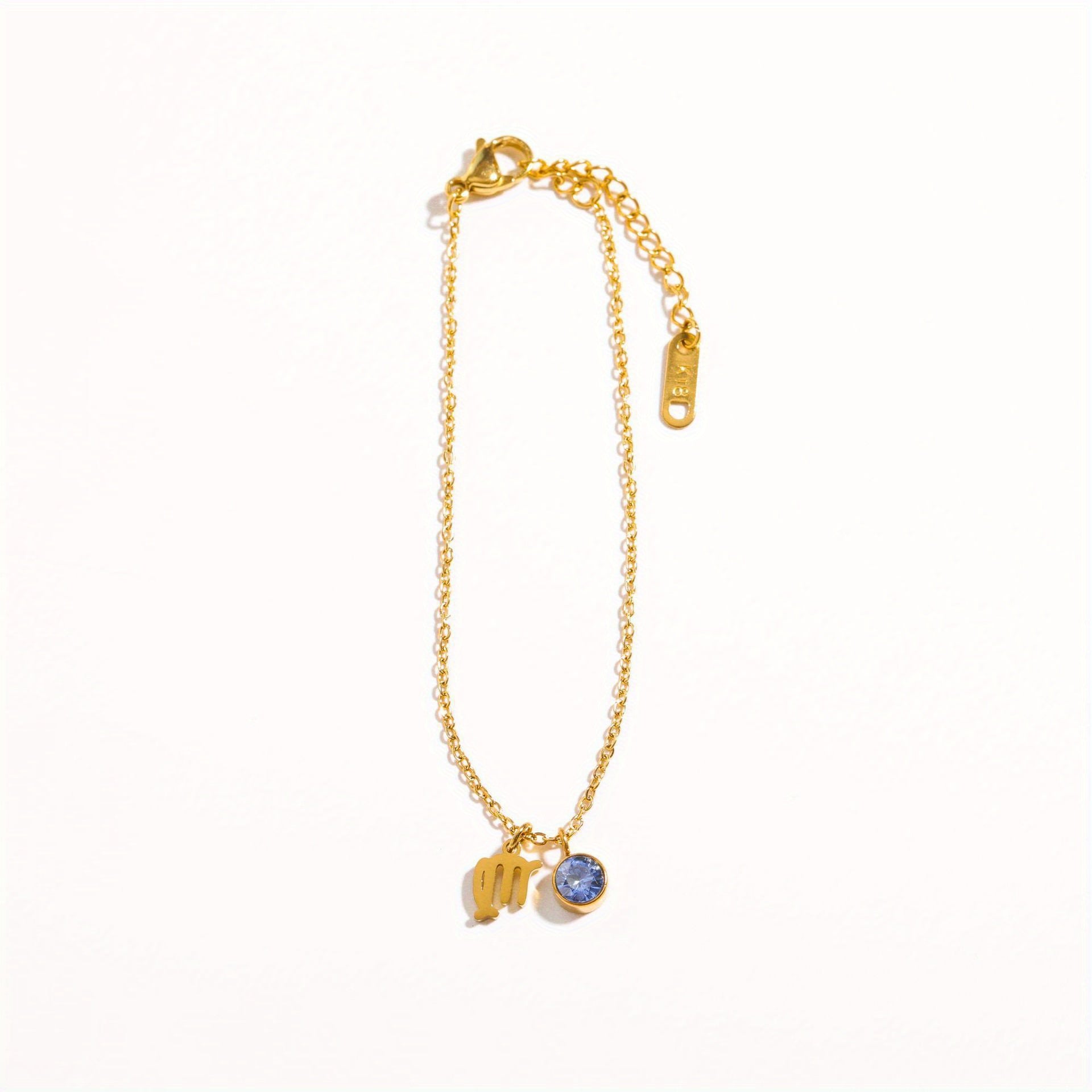 Classic 12 zodiac signs three-dimensional rune necklace zirconia birthstone zodiac stone ladies girl jewellery gift