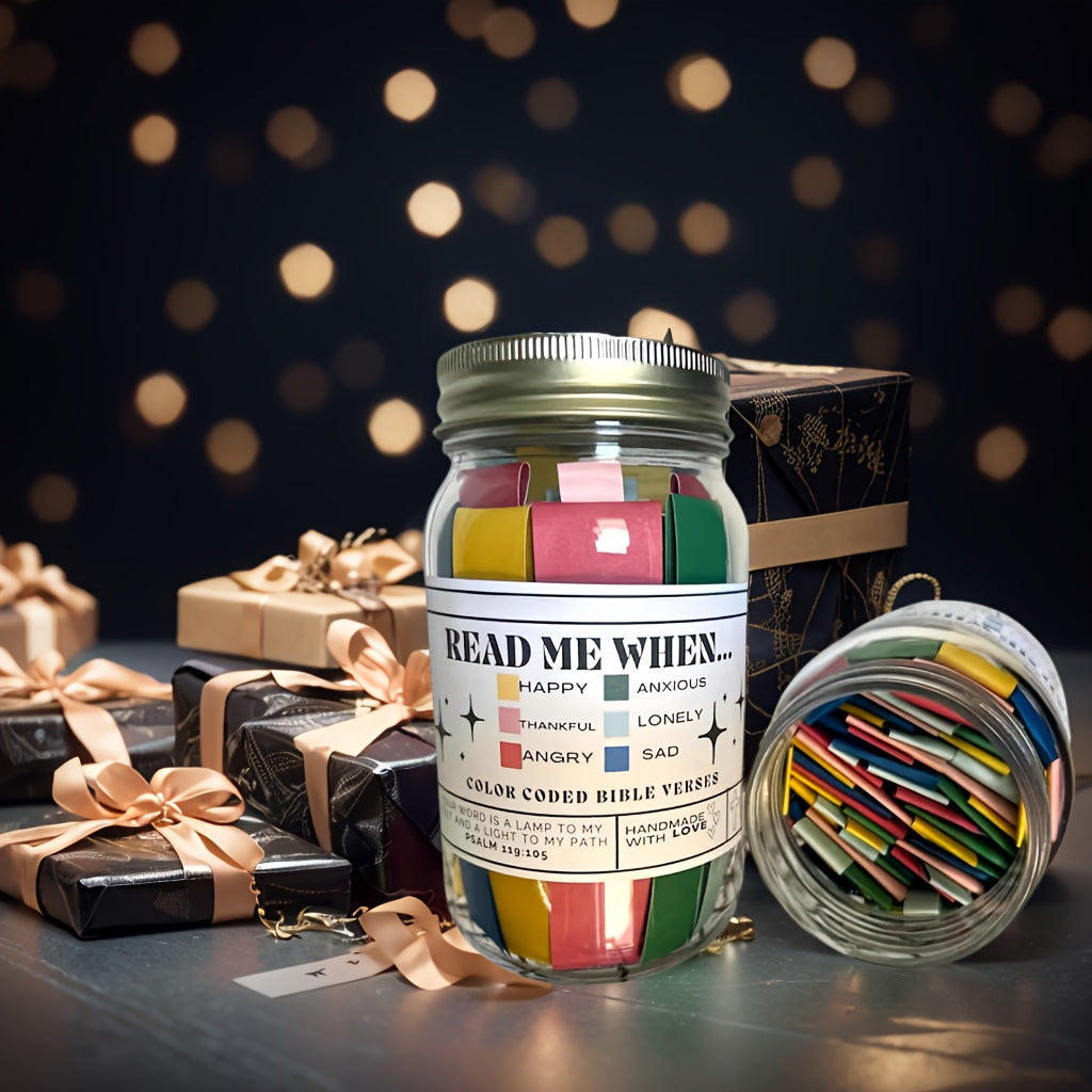 Set, Brand New 2024 Correct Version, Bible Verses in Jars, Emotions And Feelings Scripture Jars, Scripture Jars, Scripture Jars, Scripture Prayer Cards, Christian Gifts for Men And Women