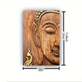 1pcs Wood Frame Wall Art, Woodcarving Buddha Statue Asian Oriental Carving Picture Poster Picture Print Room Decor Art Home Living Room Office Perfect Home Painting Gift