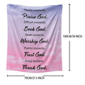 Bible Element 1PC Christian Prayer Caring Flannel Blanket: Soft and Comfortable Throw Blanket for Bed, Sofa, Office, or Camping